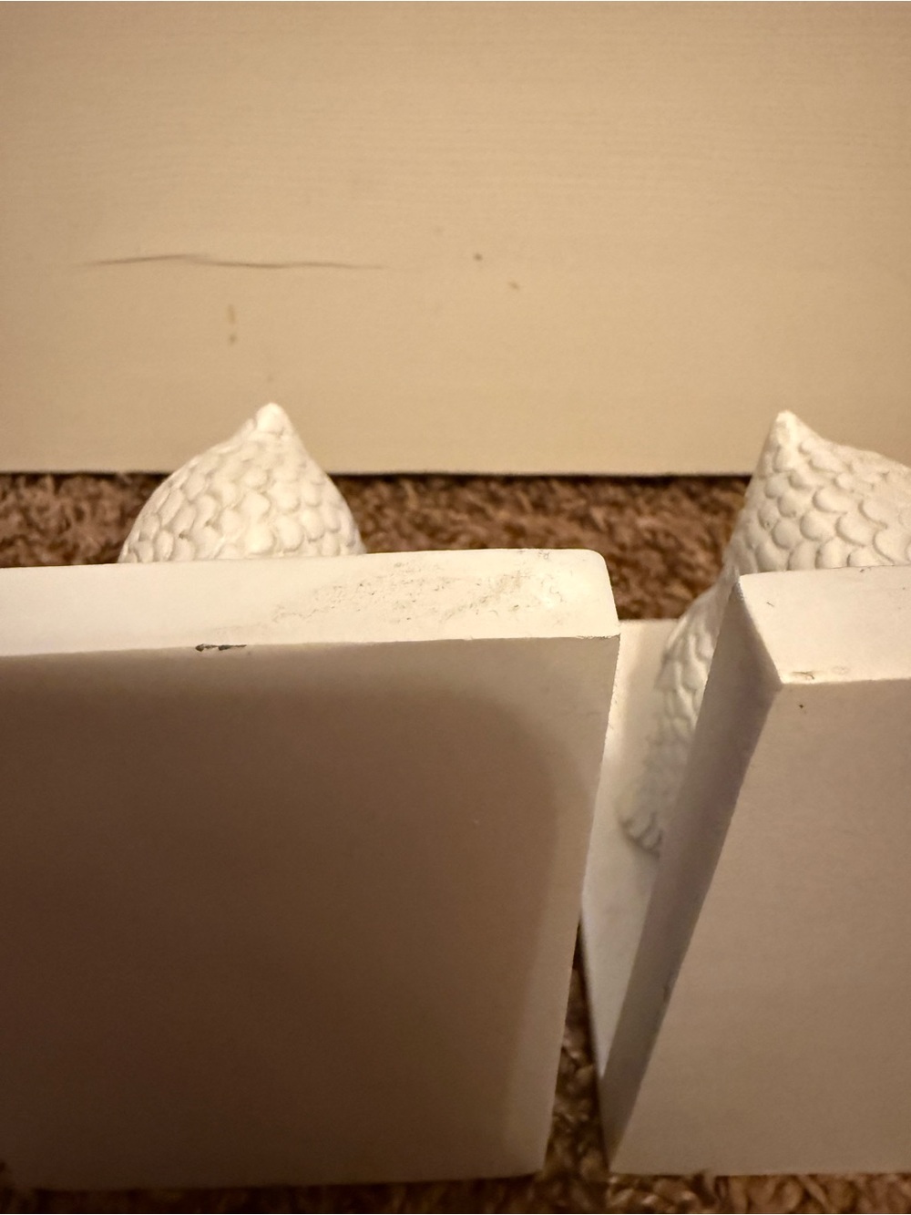 Hobby Lobby White Owl Bookends with Gold Glasses - Picture 4 of 9